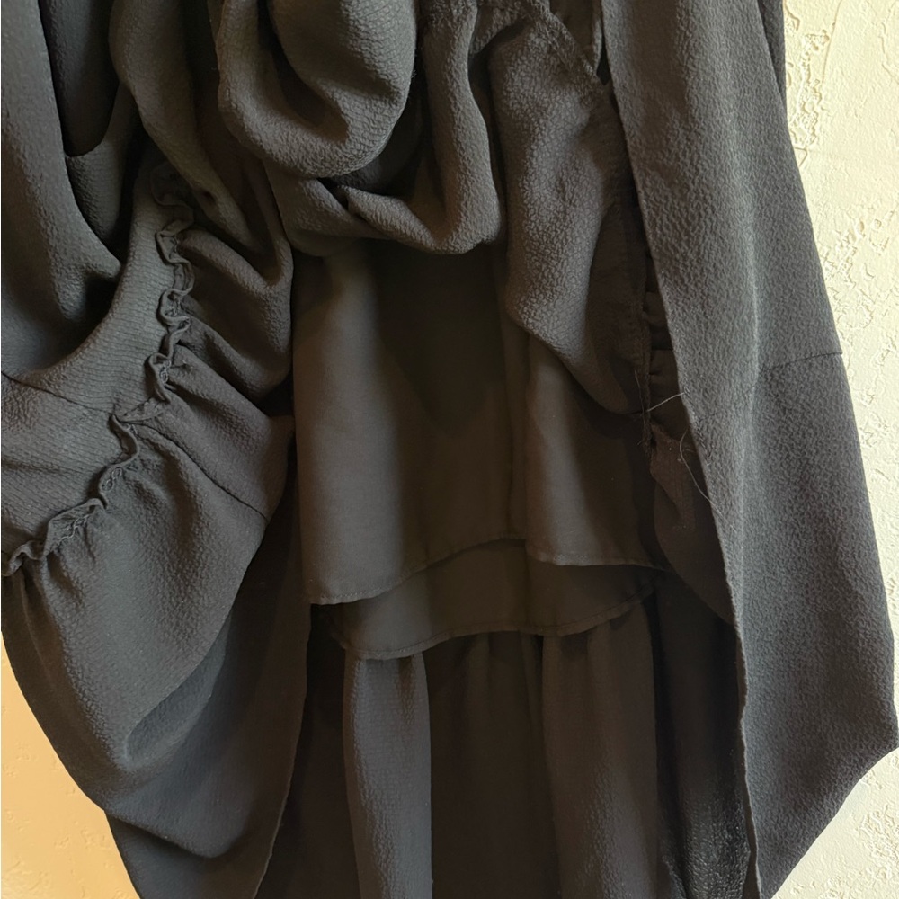 Max Studio Black Maxi Dress with Puff Sleeves Size Large - Picture 4 of 5